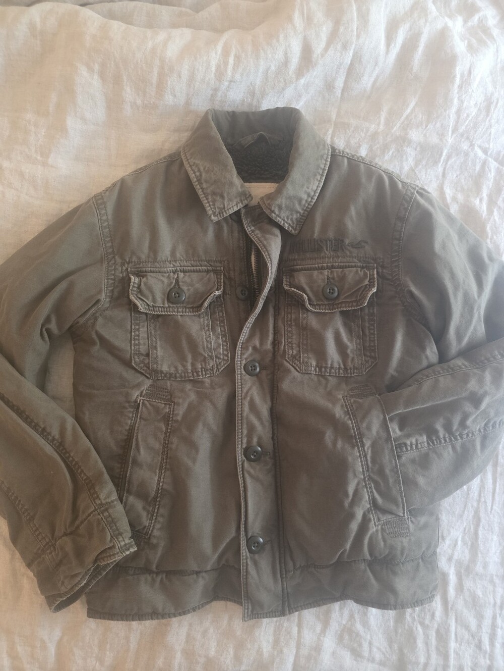 Vintagr Hollister Co. Men's Military Field Utility Jacket - Olive